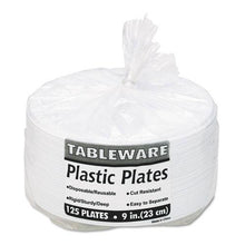 Load image into Gallery viewer, Tablemate White 9 Inch Plastic Compartment Plates 125ct