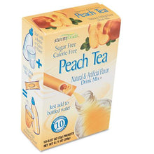 Load image into Gallery viewer, Sturm Foods Peach Tea Sugar Free Stick Packs 10ct Box
