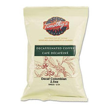 Load image into Gallery viewer, Timothys Decaffeinated Colombian Ground Coffee 32 2.5oz Fraction Packs
